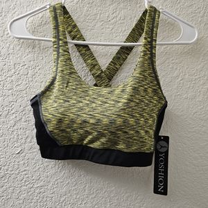 NWT S yoshian racerback Padded sports bra